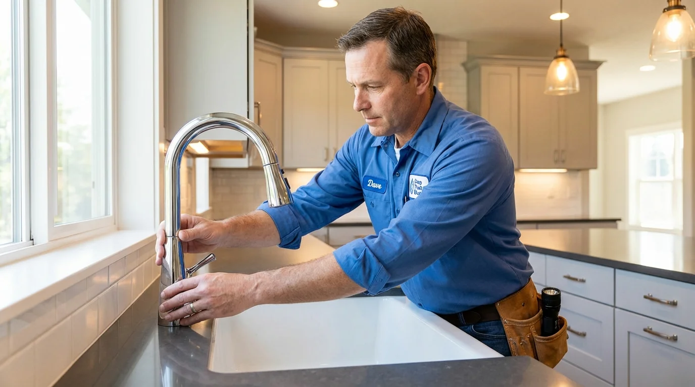 Kitchen faucet installation by Johns Plumbing LLC in Contoocook